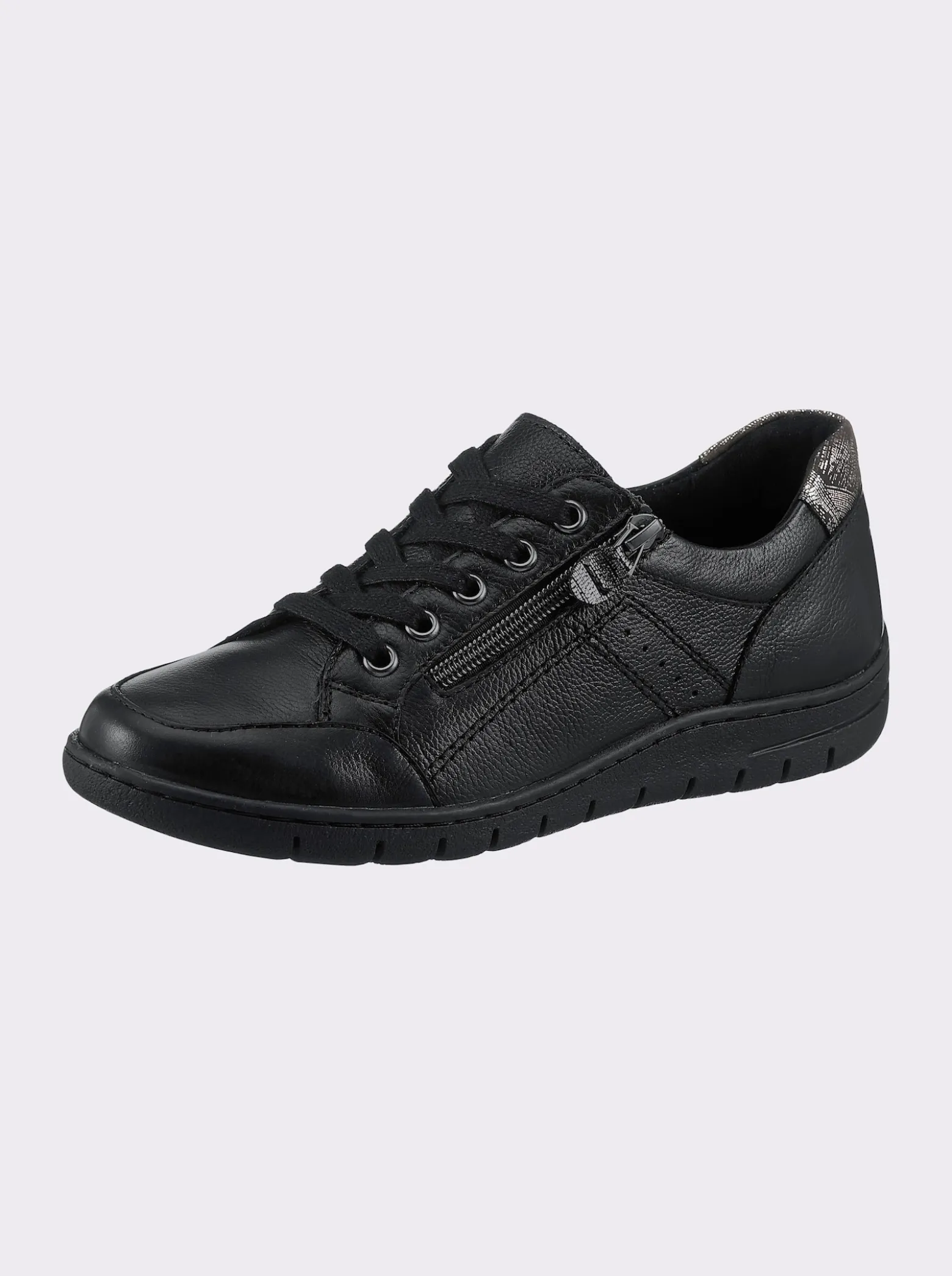 Schnürschuh mit Wechselfußbett, Leder