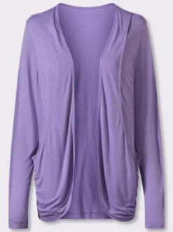 Shirtjacke im Vorderteil doppellagig