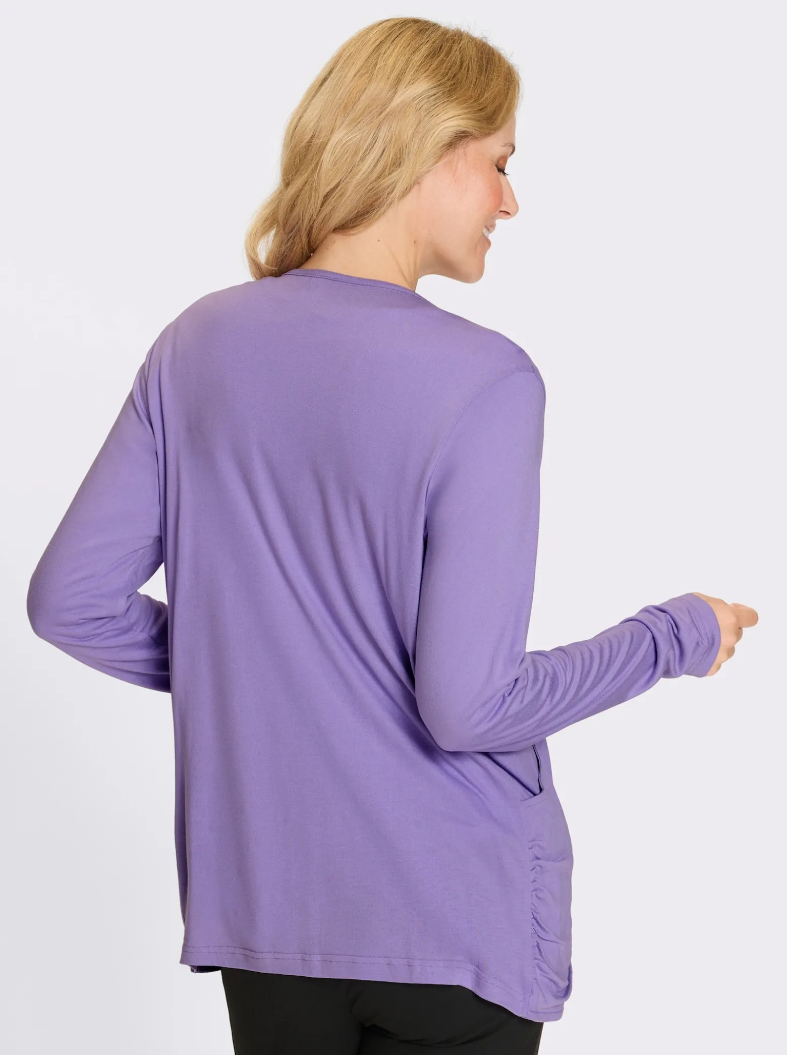 Shirtjacke im Vorderteil doppellagig