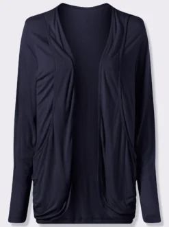 Shirtjacke im Vorderteil doppellagig