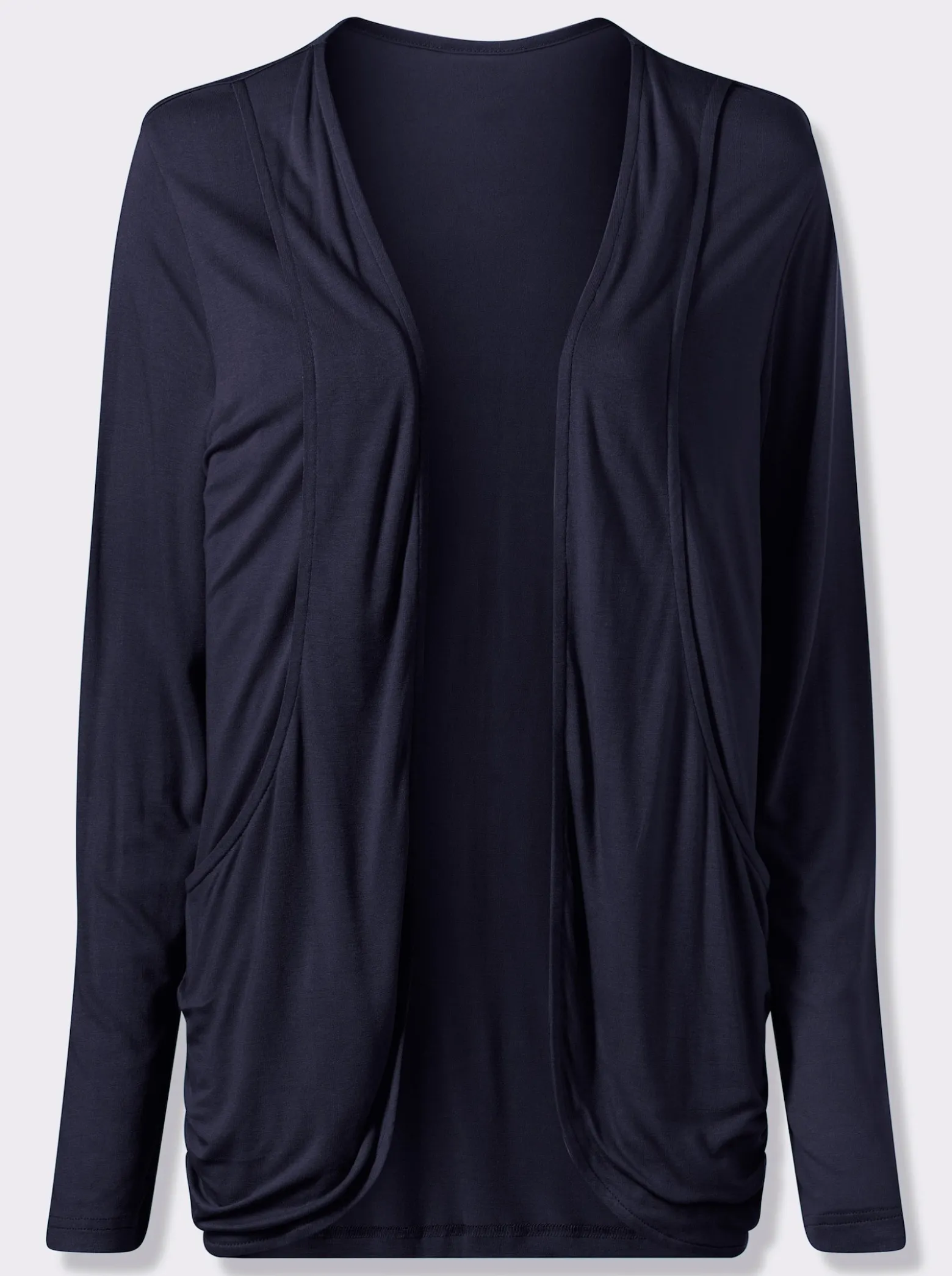 Shirtjacke im Vorderteil doppellagig