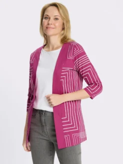 Shirtjacke in grafischem Dessin