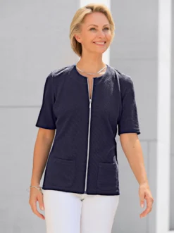 Shirtjacke in Jacquard-Qualität