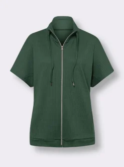 Shirtjacke in Ripp-Qualität mit Baumwolle