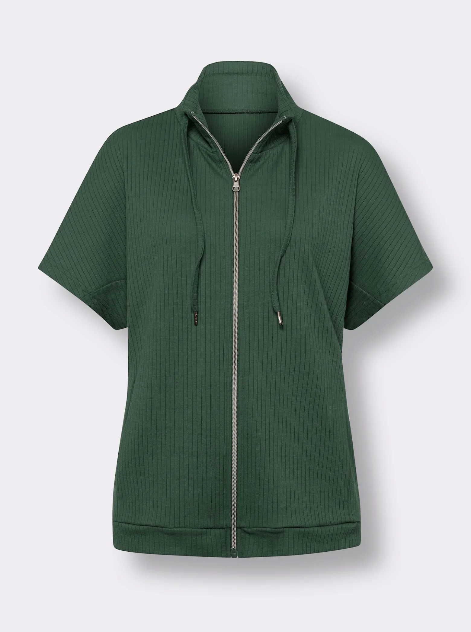 Shirtjacke in Ripp-Qualität mit Baumwolle
