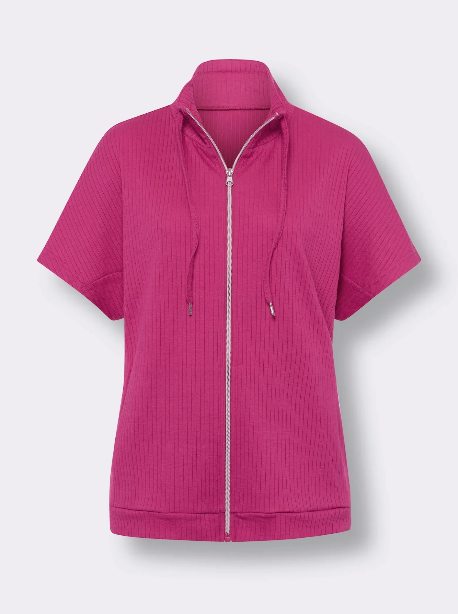 Shirtjacke in Ripp-Qualität mit Baumwolle