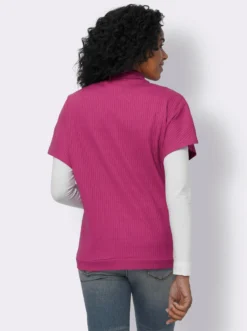 Shirtjacke in Ripp-Qualität mit Baumwolle