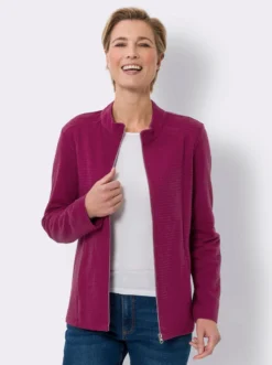 Shirtjacke in Ripp-Struktur