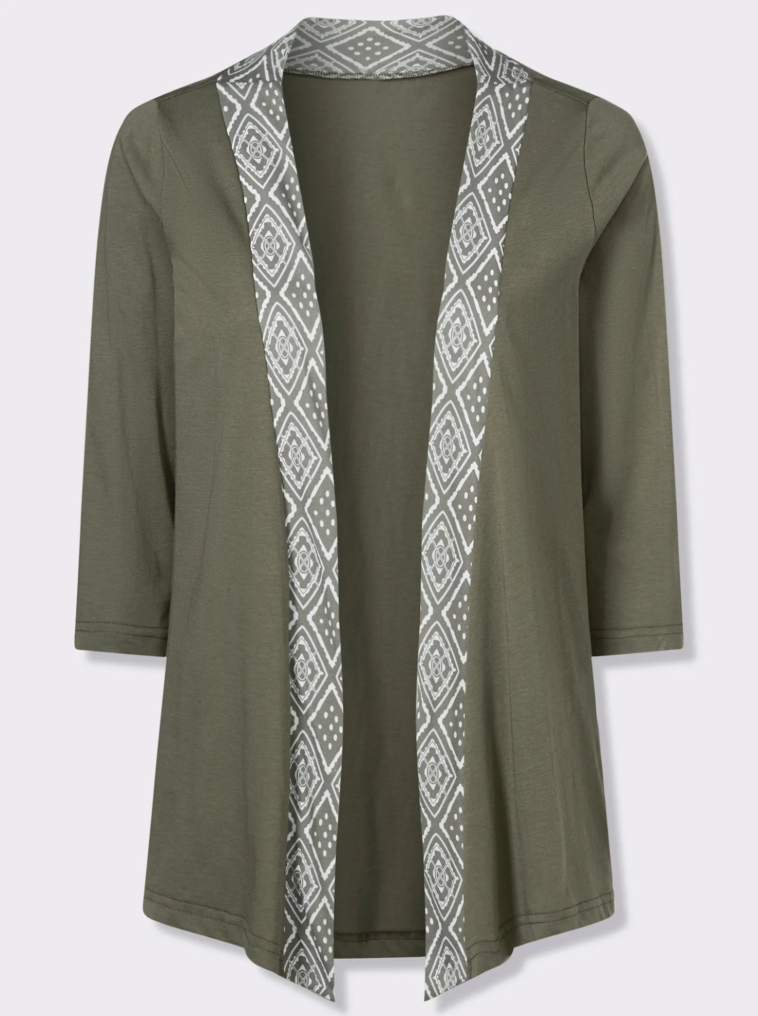 Shirtjacke mit Blende im Ethno-Stil