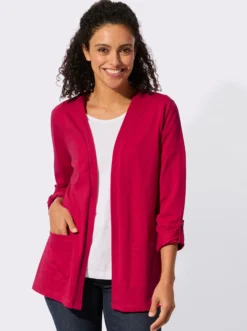 Shirtjacke mit Flammgarn-Struktur