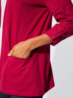 Shirtjacke mit Flammgarn-Struktur