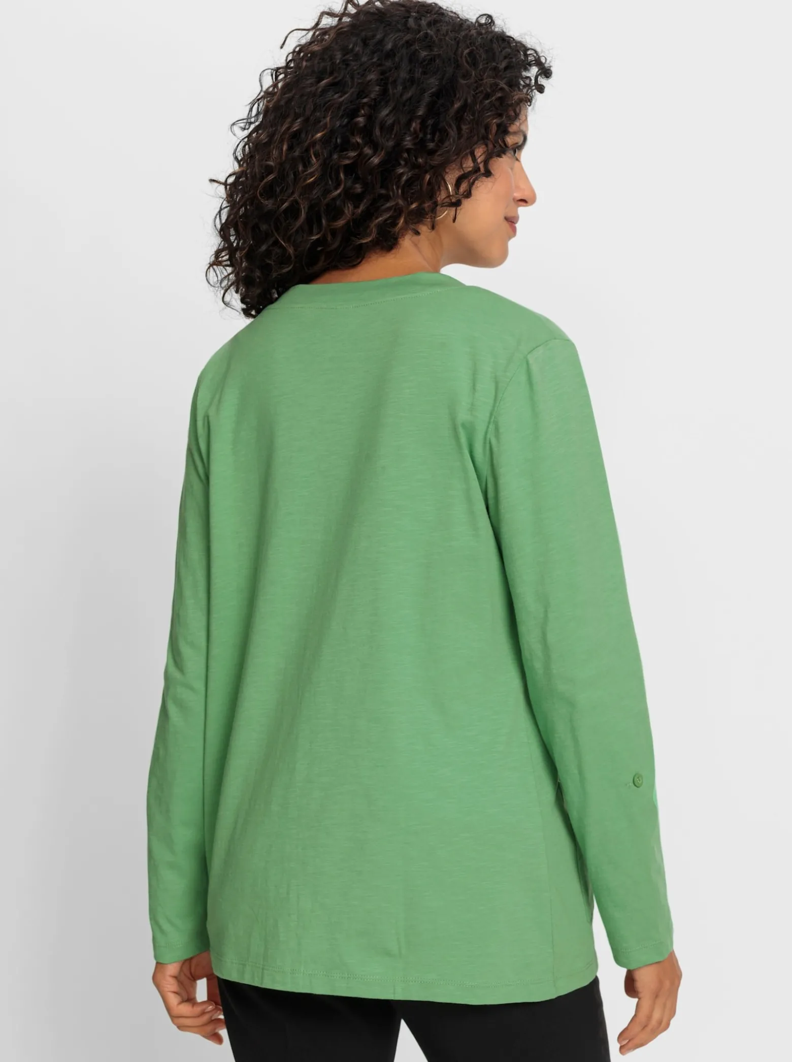 Shirtjacke mit Flammgarn-Struktur