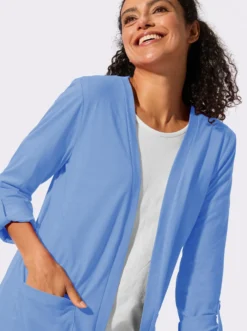 Shirtjacke mit Flammgarn-Struktur