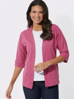 Shirtjacke mit Fledermaus-Ärmeln