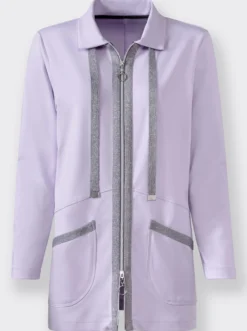 Shirtjacke mit Glitzer-Effekten