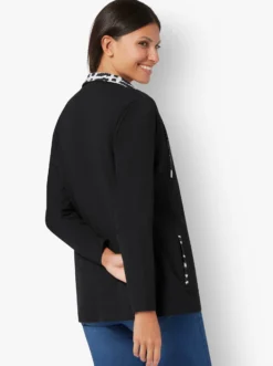 Shirtjacke mit grafischem Druck, innen