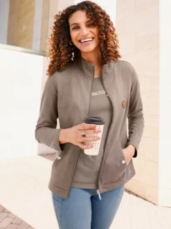Shirtjacke mit Känguru-Taschen