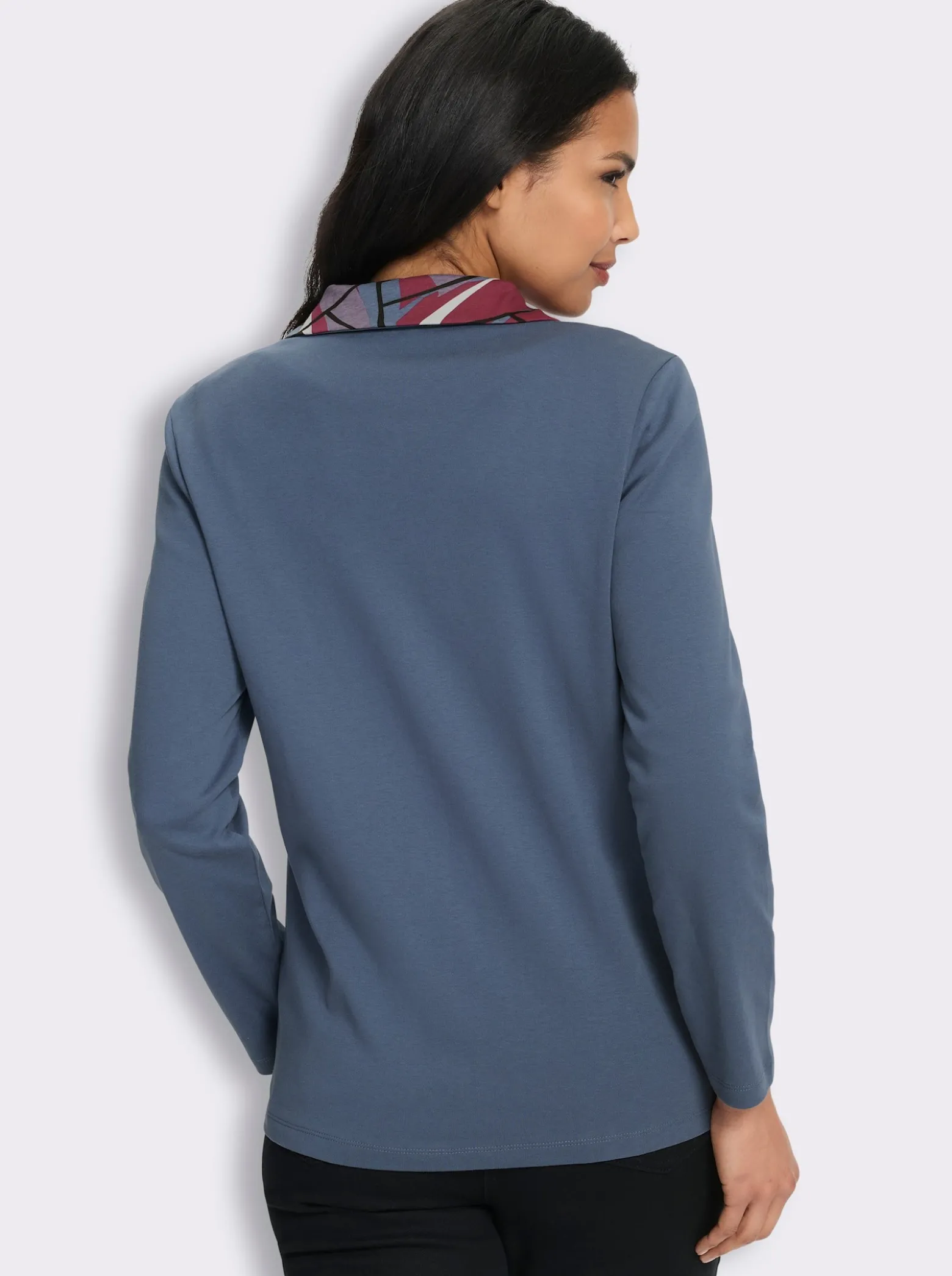 Shirtjacke mit kontrastreicher Verarbeitung
