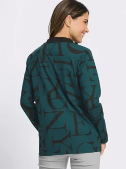 Shirtjacke mit Lettering-Druck
