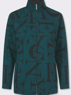 Shirtjacke mit Lettering-Druck