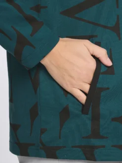 Shirtjacke mit Lettering-Druck