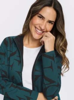 Shirtjacke mit Lettering-Druck