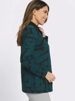 Shirtjacke mit Lettering-Druck