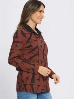 Shirtjacke mit Lettering-Druck