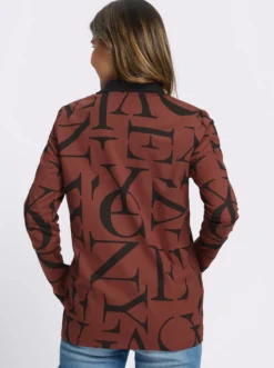 Shirtjacke mit Lettering-Druck
