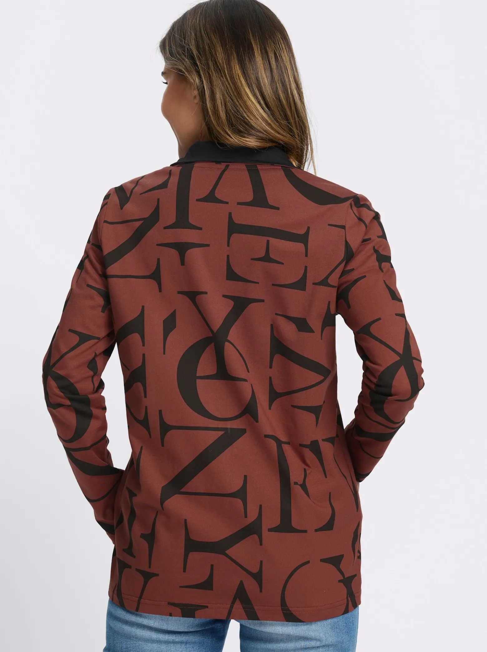 Shirtjacke mit Lettering-Druck