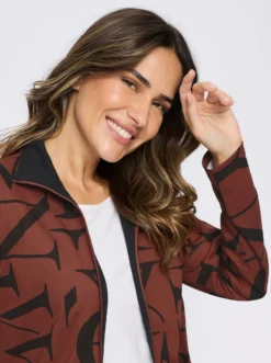Shirtjacke mit Lettering-Druck