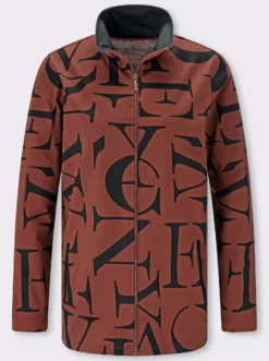Shirtjacke mit Lettering-Druck
