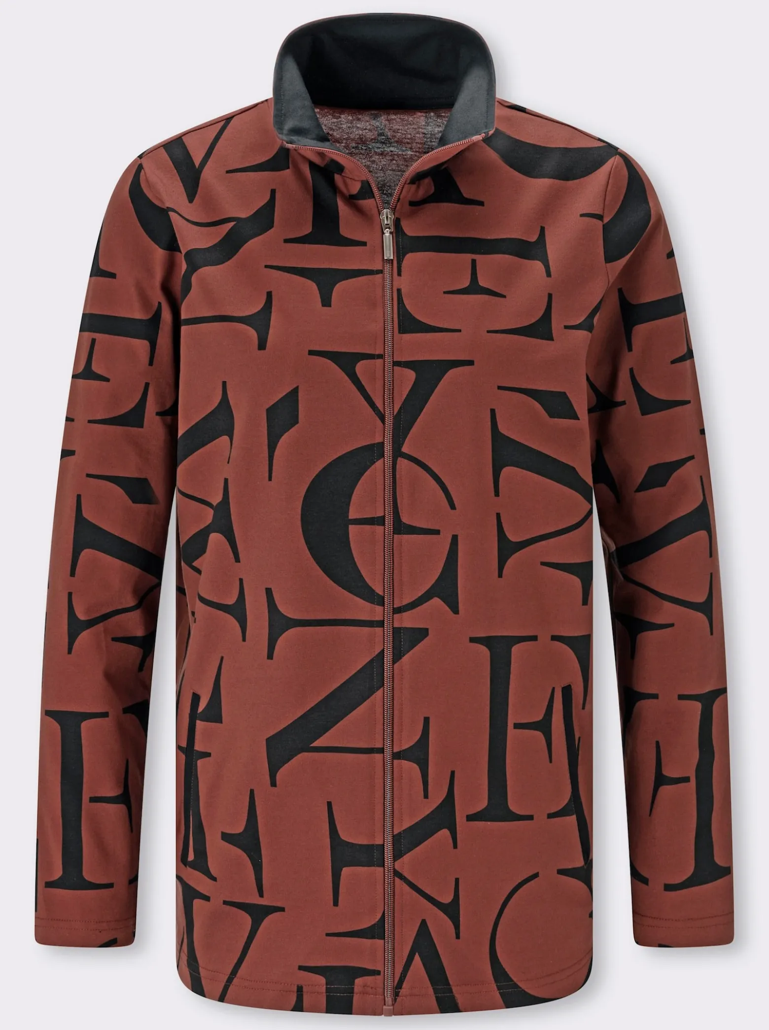 Shirtjacke mit Lettering-Druck