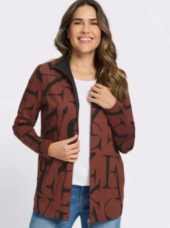 Shirtjacke mit Lettering-Druck