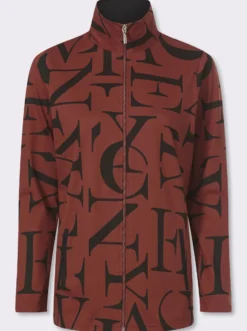 Shirtjacke mit Lettering-Druck