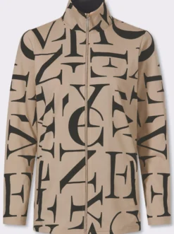 Shirtjacke mit Lettering-Druck