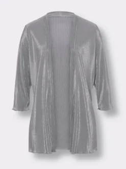 Shirtjacke mit Plissee-Falten