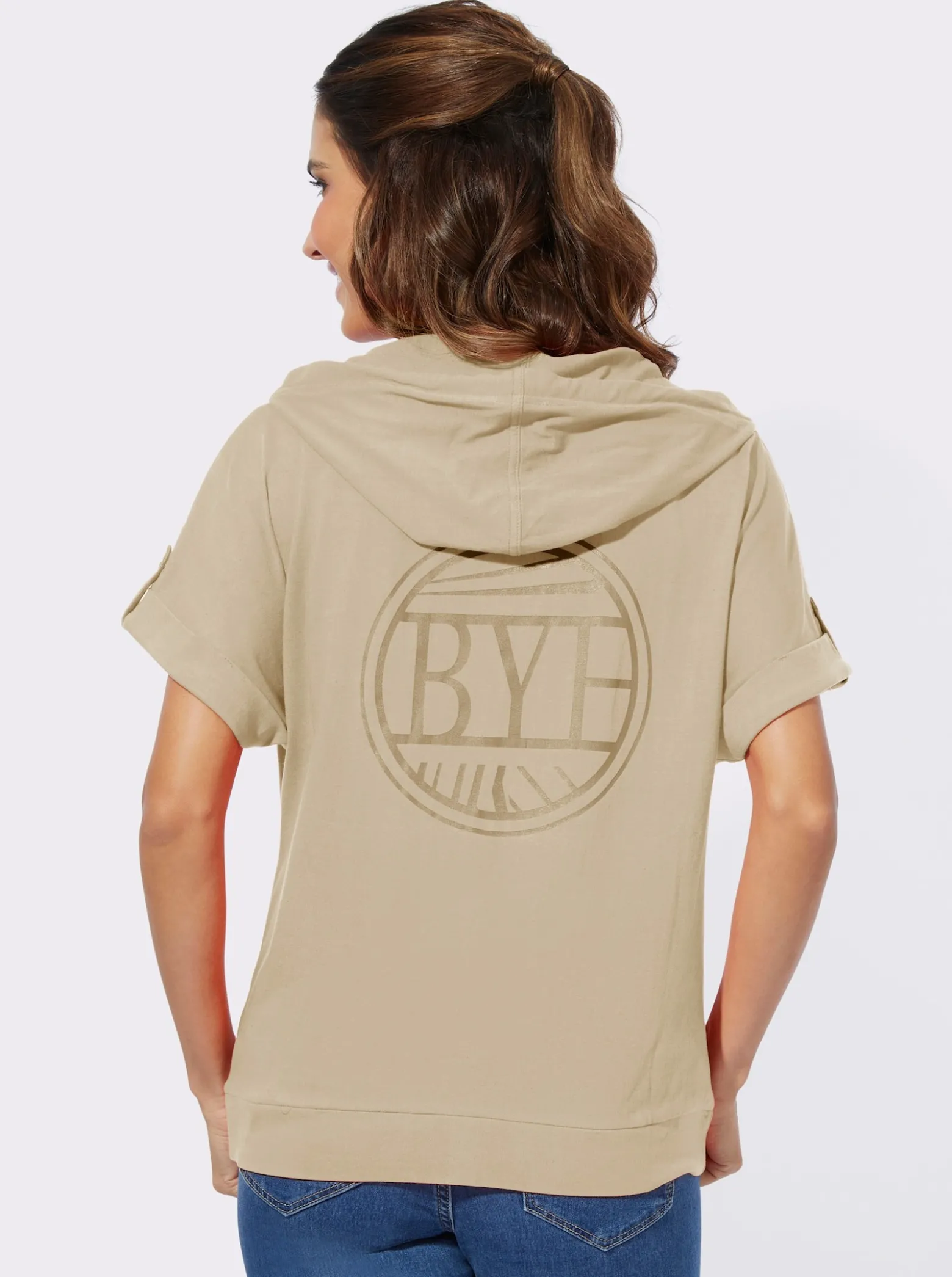 Shirtjacke mit Rücken-Print