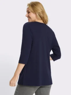 Shirtjacke mit 3/4-Ärmeln