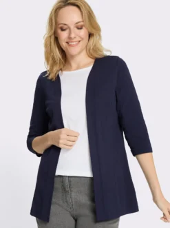 Shirtjacke mit 3/4-Ärmeln