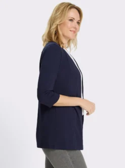 Shirtjacke mit 3/4-Ärmeln