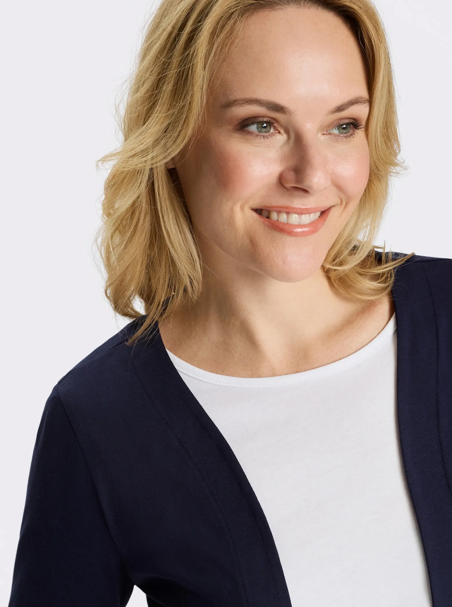 Shirtjacke mit 3/4-Ärmeln