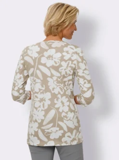 Shirtjacke mit 3/4-Ärmeln