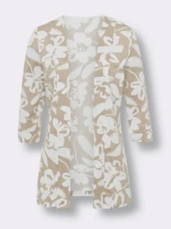 Shirtjacke mit 3/4-Ärmeln