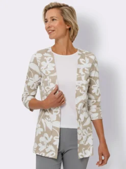 Shirtjacke mit 3/4-Ärmeln