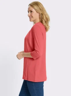 Shirtjacke mit 3/4-Ärmeln