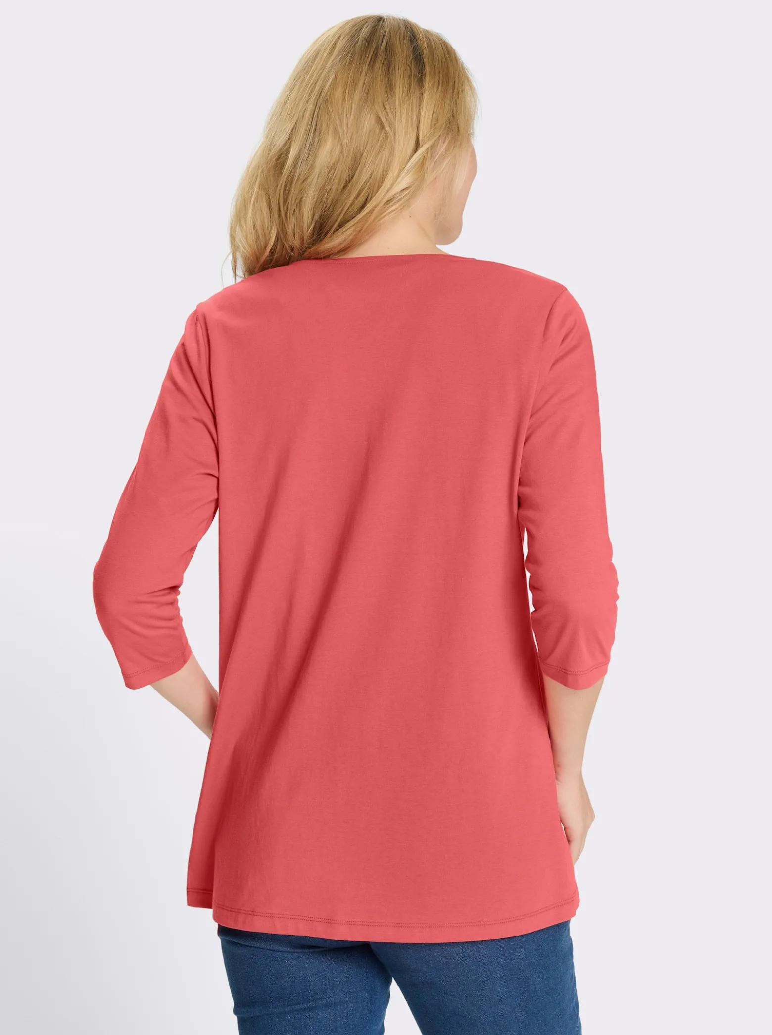 Shirtjacke mit 3/4-Ärmeln