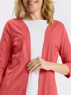 Shirtjacke mit 3/4-Ärmeln
