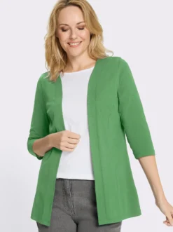 Shirtjacke mit 3/4-Ärmeln