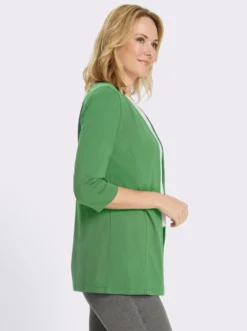 Shirtjacke mit 3/4-Ärmeln